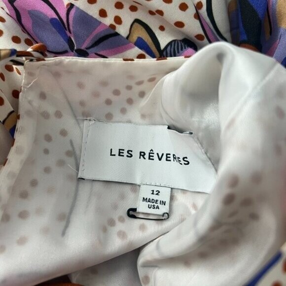 Les Rêveries Floral-print Matte Satin Midi Wrap Dress Size 12 - Picture 6 of 7